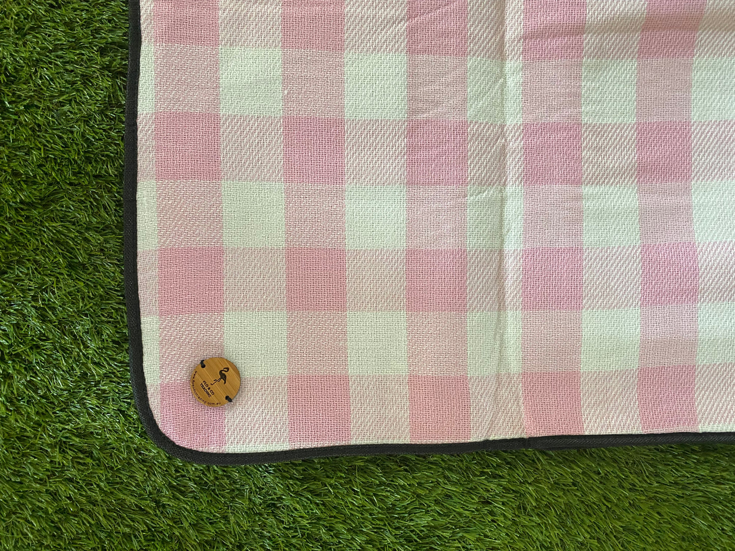 Flo & Co Pink Check Picnic Rug