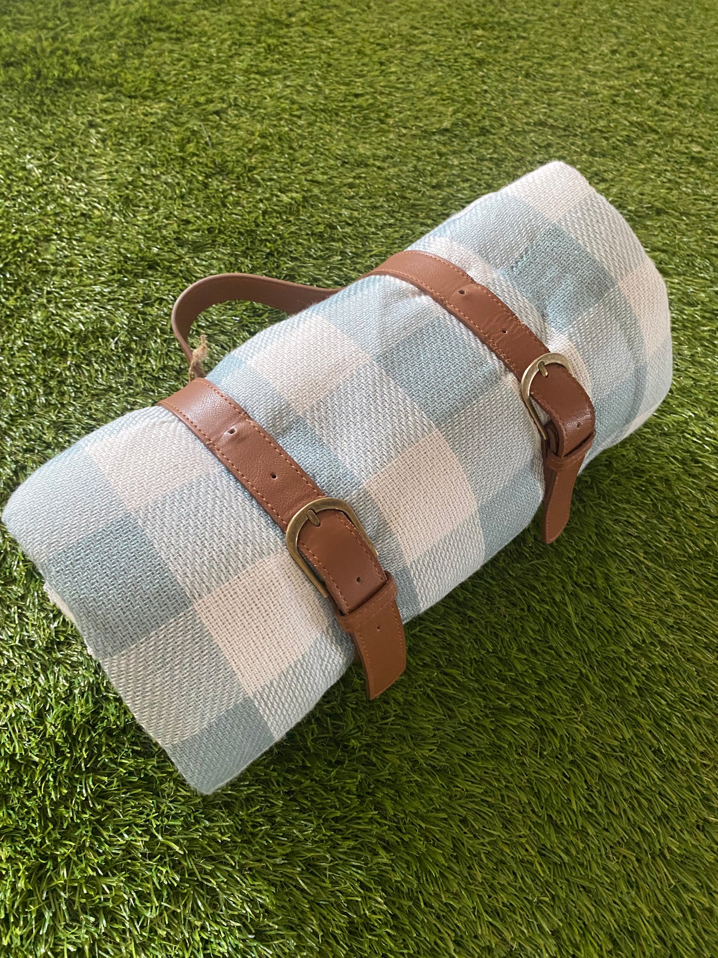 Flo & Co Blue Check Picnic Rug