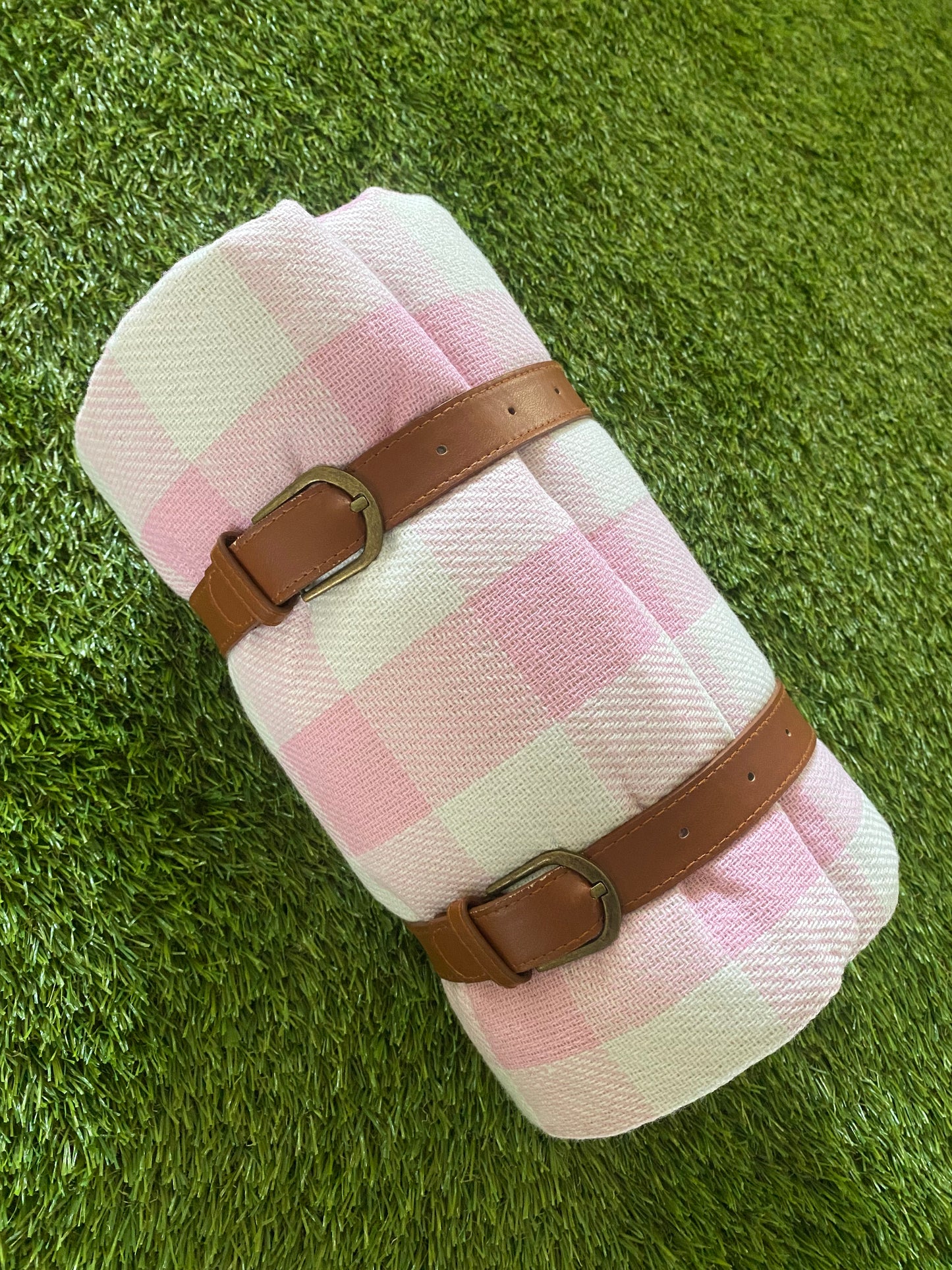 Flo & Co Pink Check Picnic Rug