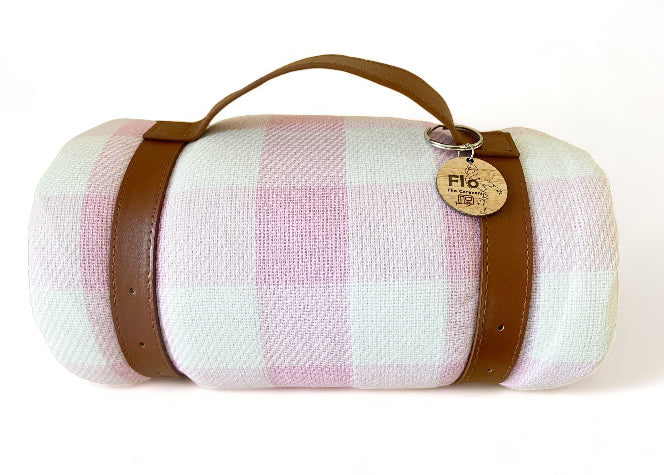 Flo & Co Pink Check Picnic Rug