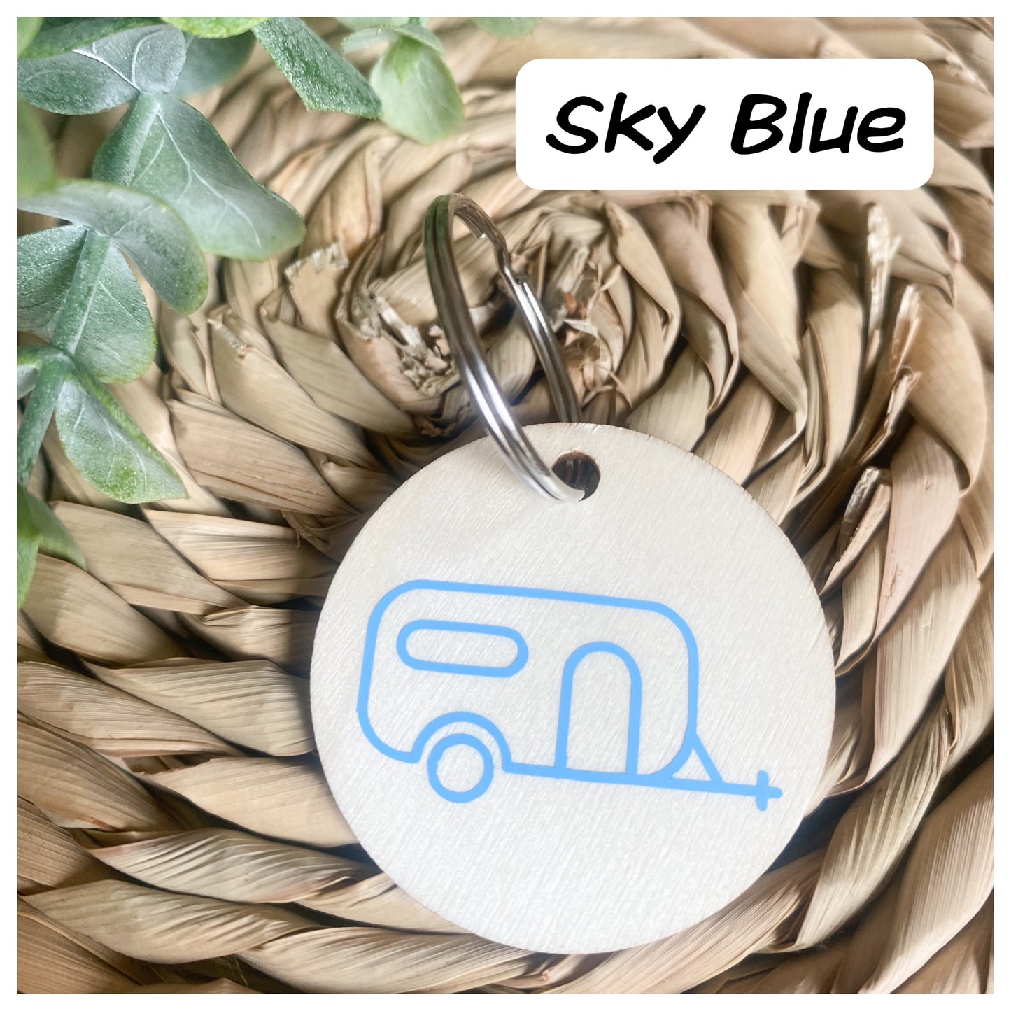 Caravan Wooden Keyrings