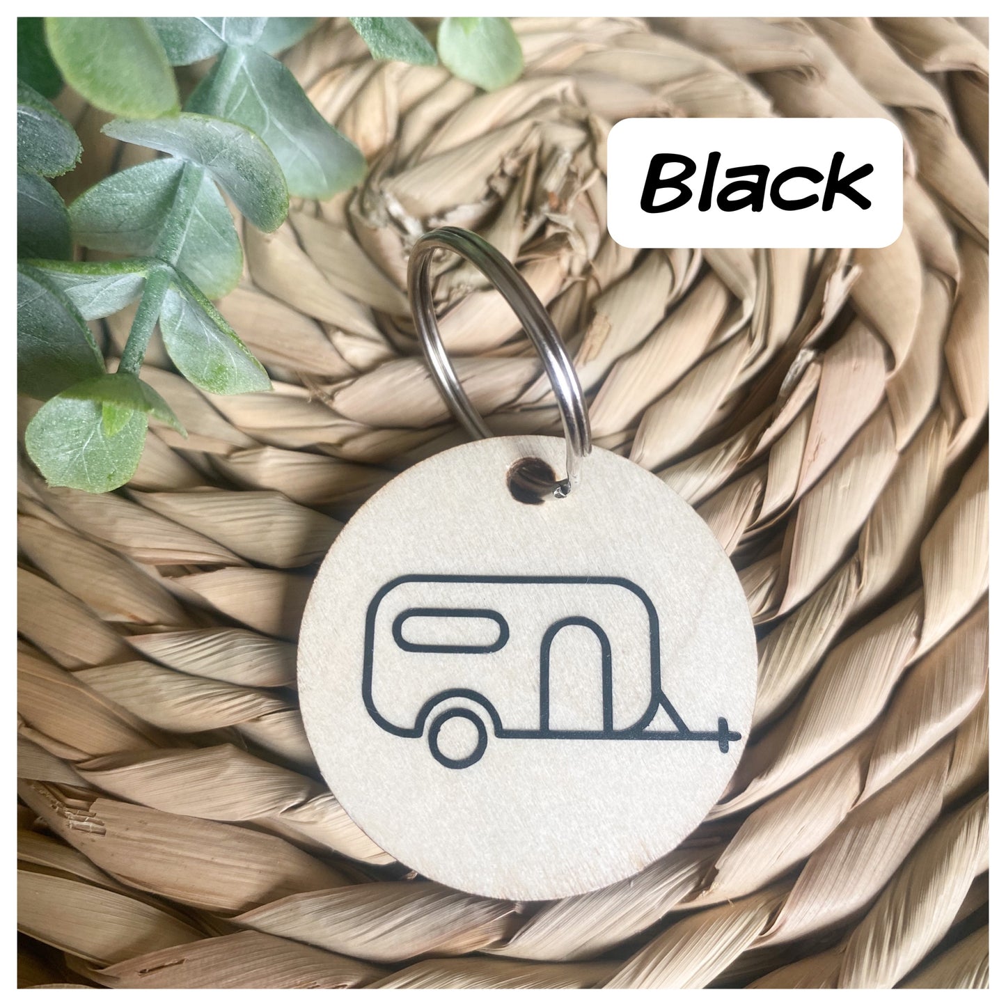 Caravan Wooden Keyrings