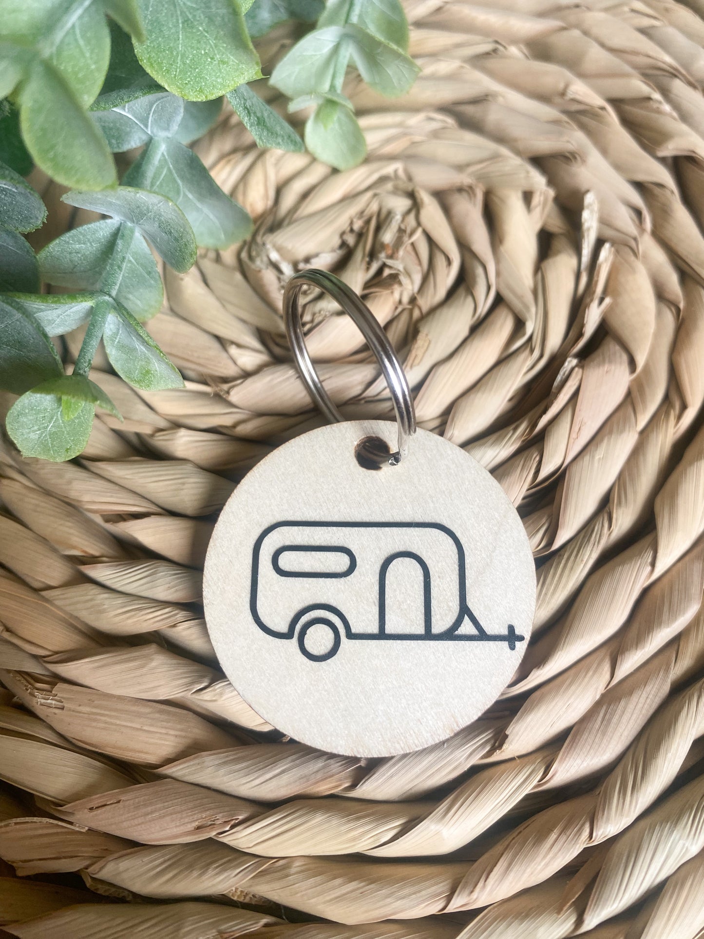 Caravan Wooden Keyrings